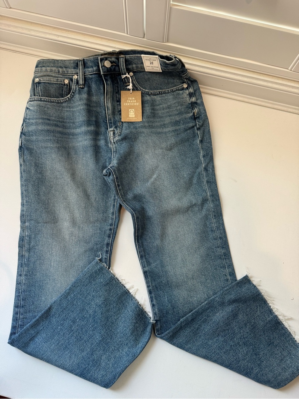 NWT J.Crew Point Sur Denim Kickout Crop Jeans Size 28 $148